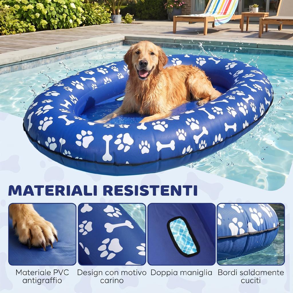 Dog Float 155x104x25 Cm Capacity 40 Kg Inflatable