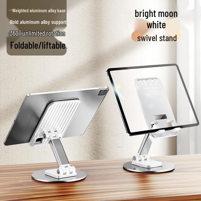 Carbon Steel Foldable Phone & Tablet Stand: Adjustable Desktop Holder for iPad & Live Broadcasts