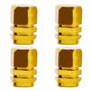 Ideamall Valve Caps Tire Air Valve Car Aluminum Alloy Hexagon Set of 4 (Gold)