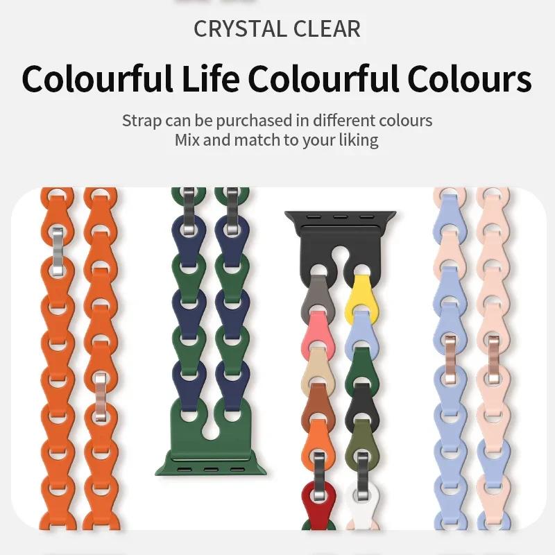 Silicone Chain Strap For Huawei Watch Fit 4 3 2 1 Wristband Bracelet Adjustable Band 18mm 20mm Replacement Strap