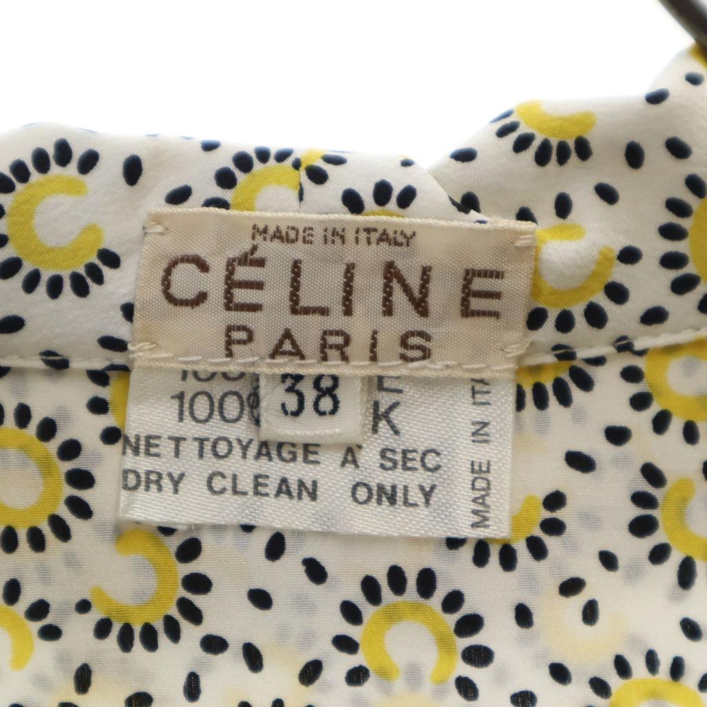 Celine 90s Made In Italy Phoebe Period Overall Handle Long Sleeve Bow Tie Shirt Women Used