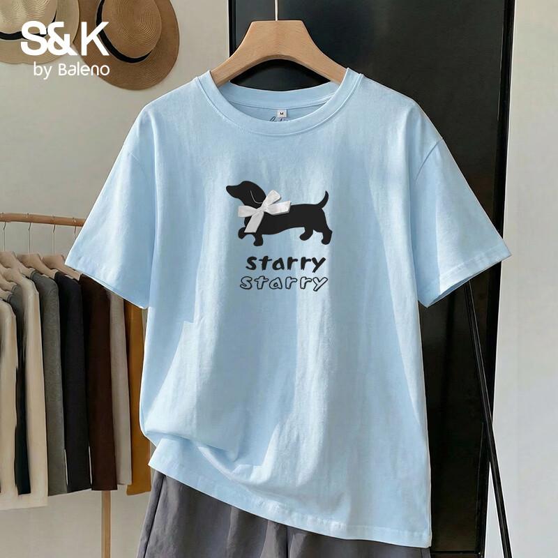 Baleno Women's Dachshund Print Cotton T-Shirt