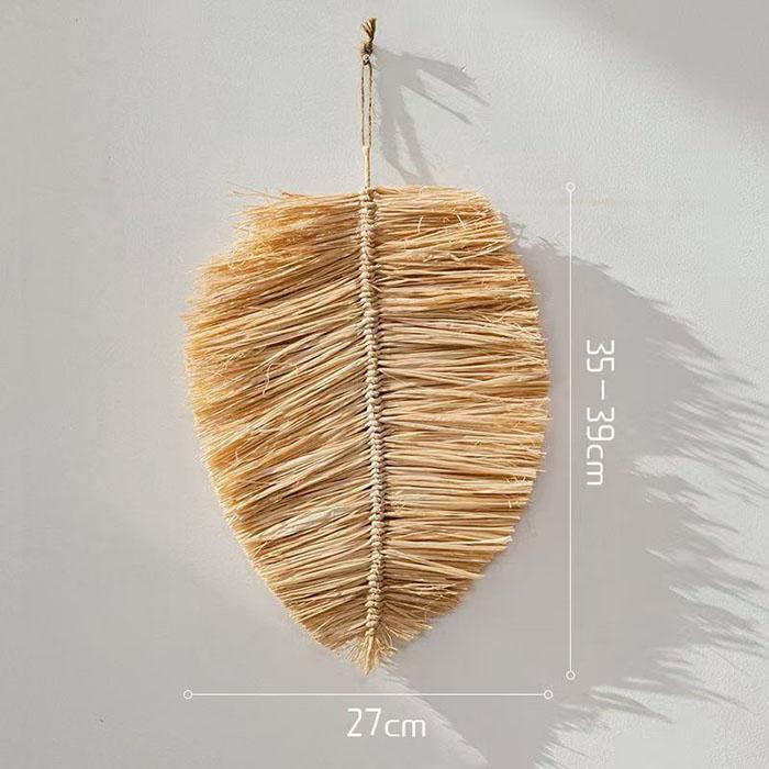 Natural Raffia Woven Bohemian Wall Decoration Round Wall Accents Handmade Scandinavian Hanging Decoration Boho Home Decor