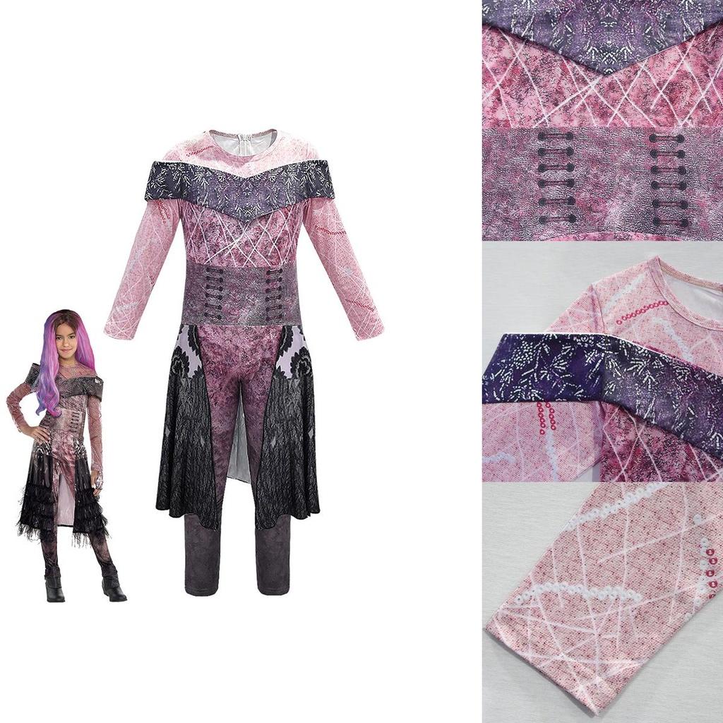 Stilvoller und bequemer Descendants 3 Böse Audrey Kinder Jumpsuit Kostüm für die Faschingsparty