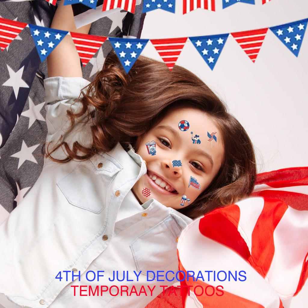 Independence Day Tattoo Stickers USA Holiday Party Themed Face Stickers Tattoo Stickers Persistent Stickers Graffiti