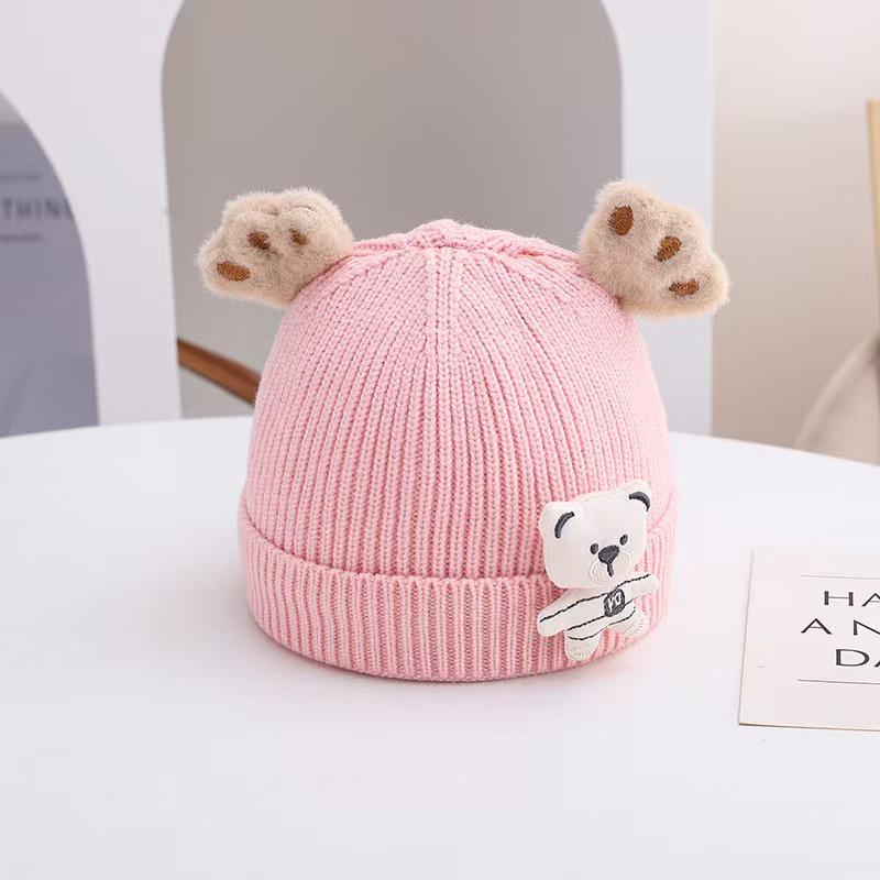 Căciuliță tricotată pentru bebeluși, stil coreean: Drăguț, Călduros și Rezistent la Vânt pentru Primăvară și Toamnă