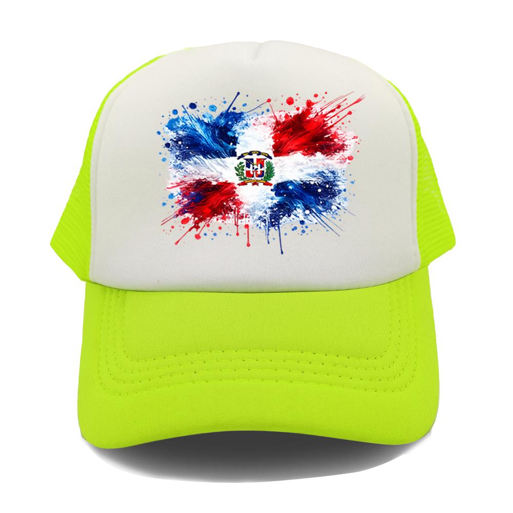 Dominican Republic Flag Baseball Cap Unisex Adjustable Mesh Hat Breathable DR Dominican Trucker Caps