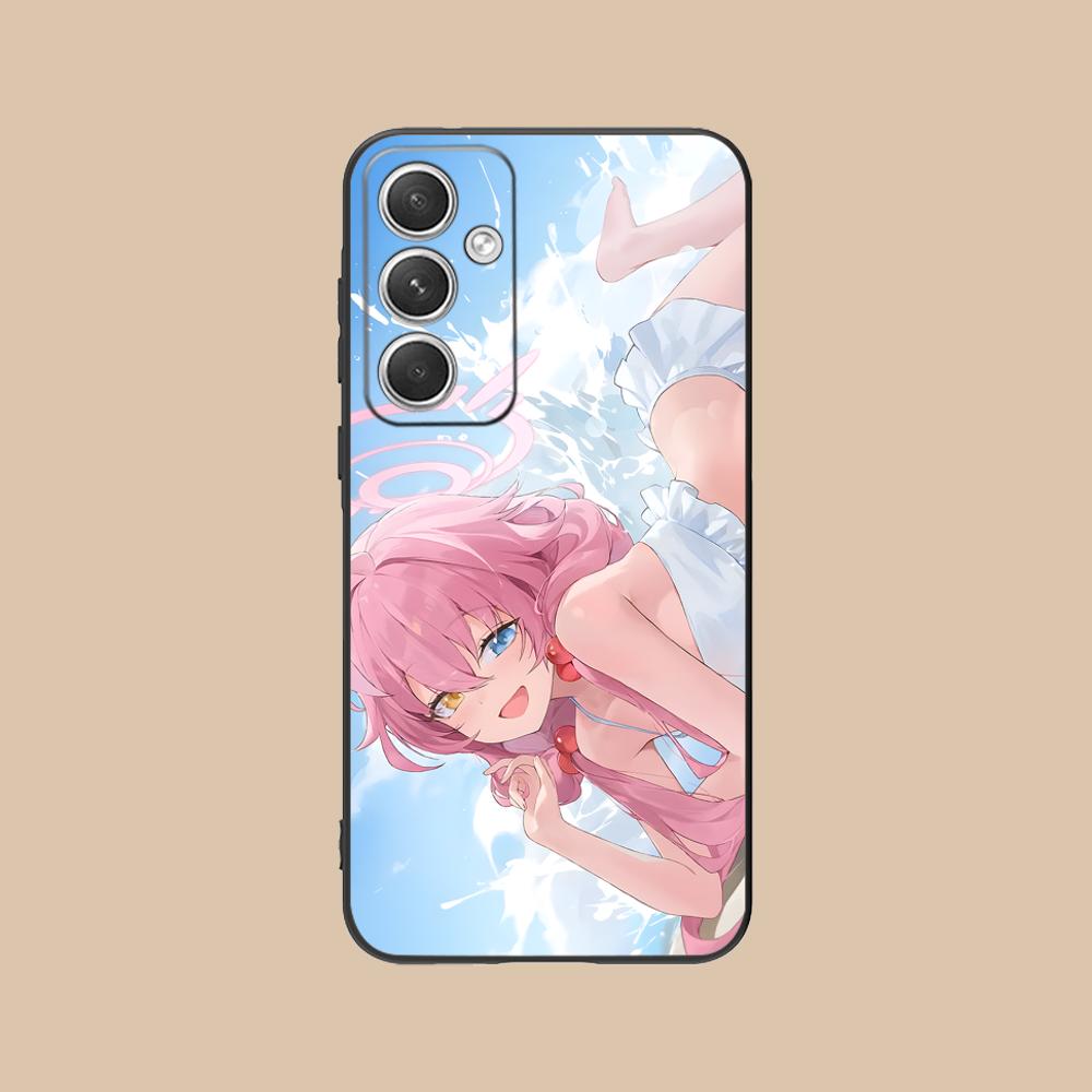 Full Color Printed Blue Archive Takahashi Hoshino Pattern Phone Case Compatible with Samsung Galaxy S25 S24 Shockproof Protective Cover Galaxy S25