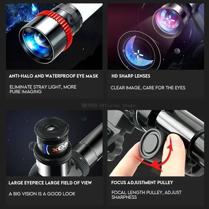 Children Monocular Telescope Astronomical Telescope Stargazing Monocular with Tripod Use for Science Experiment