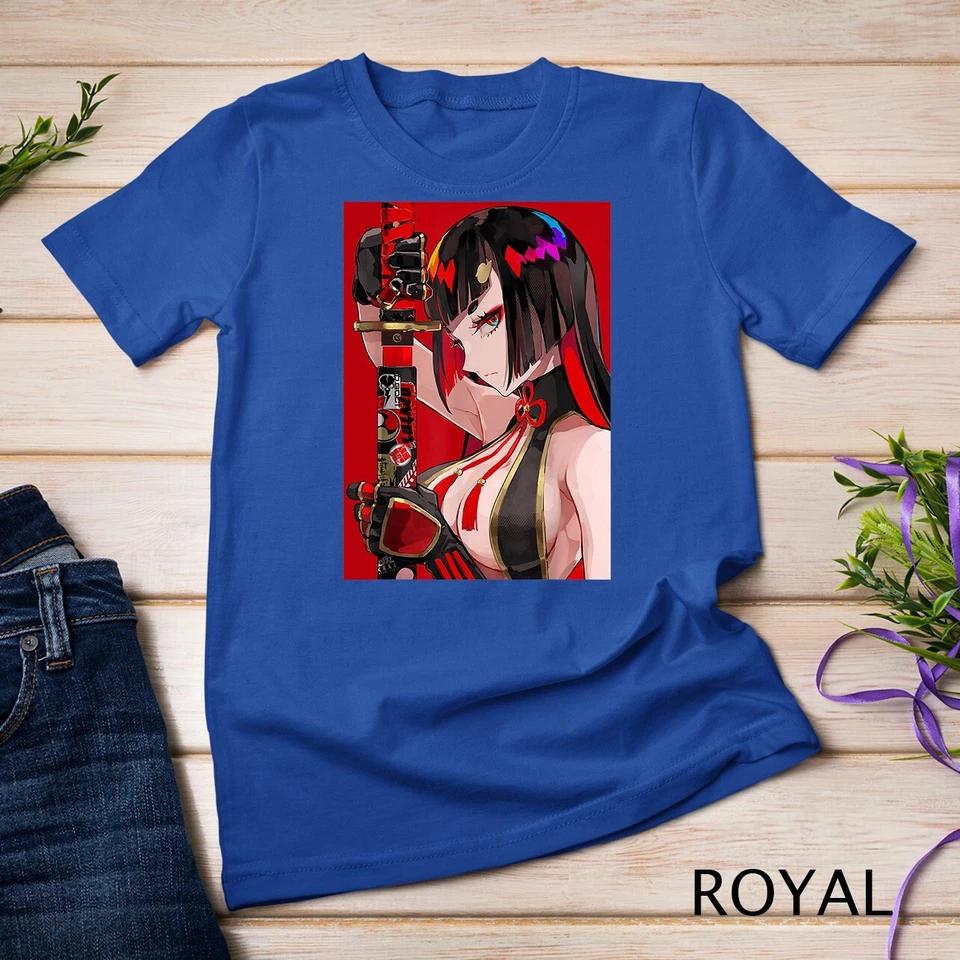 Anime Girl Samurai Waifu Japanese Aesthetic Otaku Kawaii T-Shirt Unisex T-shirt 6 2XL