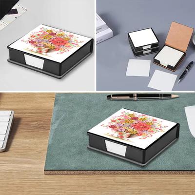 DIY Note Box Diamond Art Kit Sticky Note Holder Craft Set Diamond Art Project Memo Pad Holder DIY Kit for Gift And Home Office Desk Decor