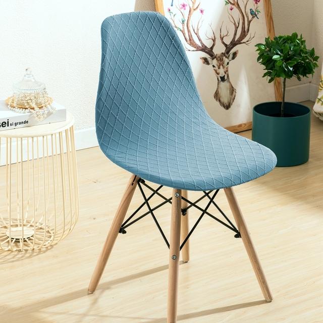 

1/2/4/6 шт. полиэстеровый чехол для стула эластичный маленький размер защитный чехол для сиденья для отеля банкет свадьба вечеринка столовая 4 Pieces синий