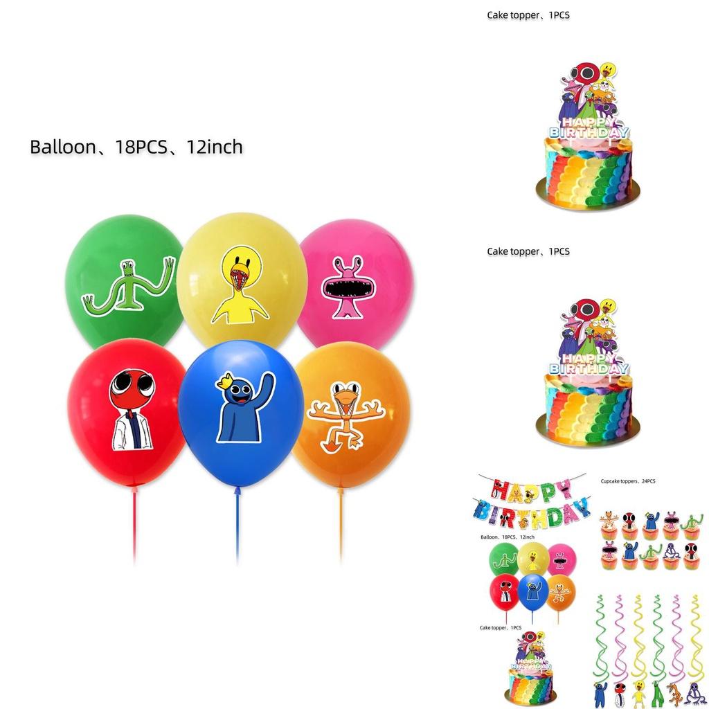 Vibrant Roblox Rainbow Friends Birthday Party Decorations Supplies Kit For Kids