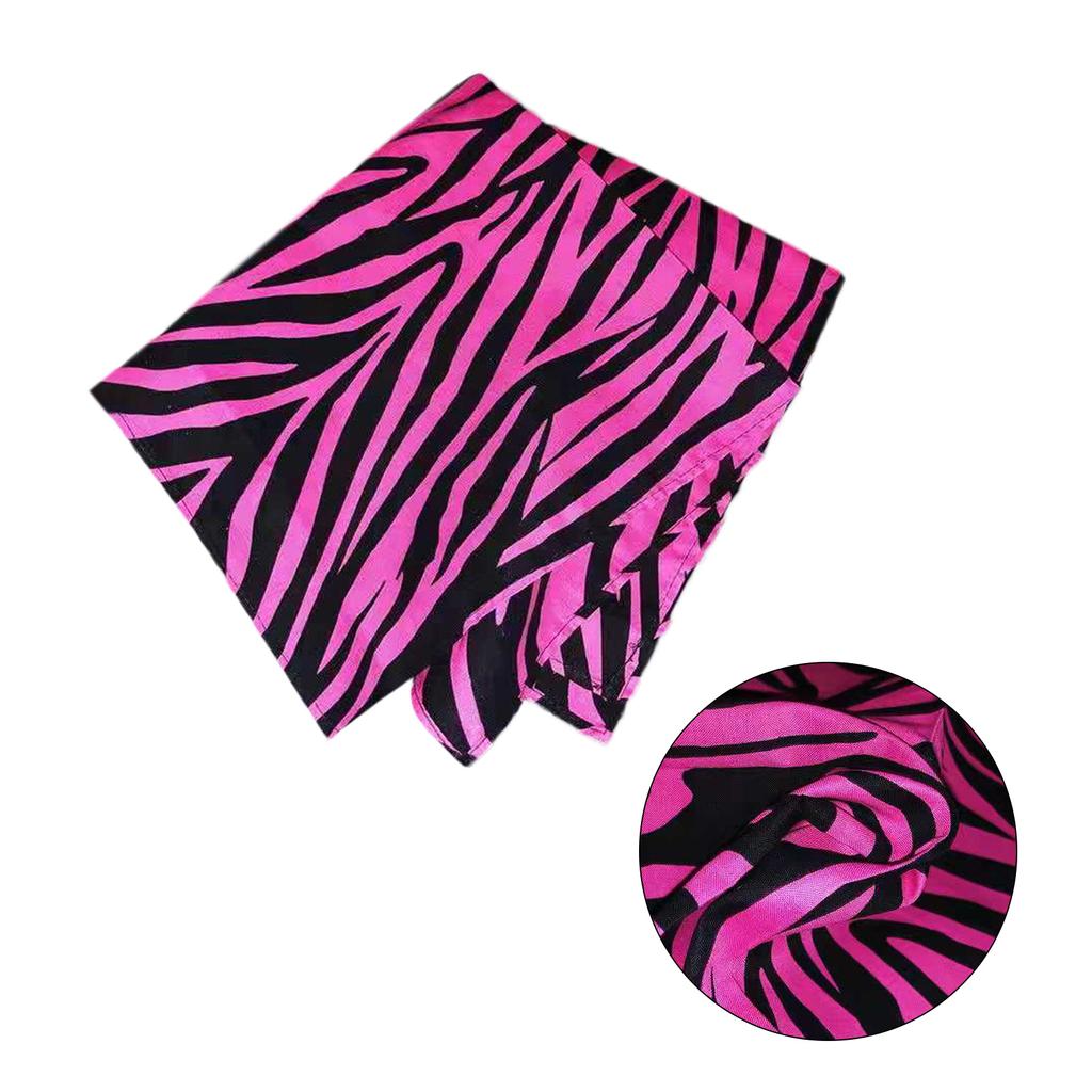 Zebra Headwrap Pink Zebra Bandana Zebra Headscarf Y2k Bandana Top Women Handkerchief Turban HeadWrap Y2k Headscarf