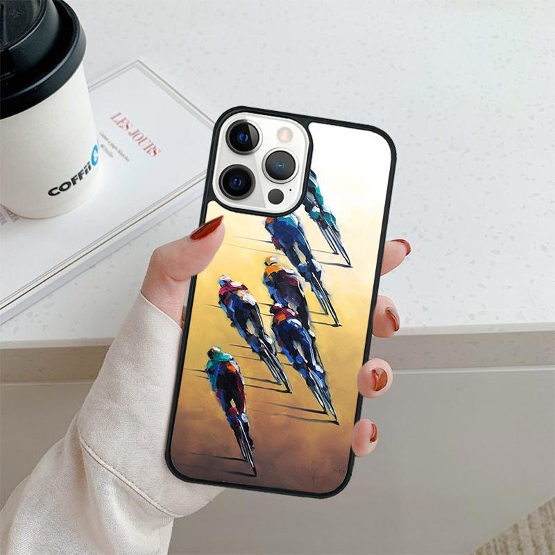 

BIKE Cycling Art Phone Case For iPhone 17 Air 16 pro max 15 14 plus 12 13 Shell Cover coque iPhone 17pro max