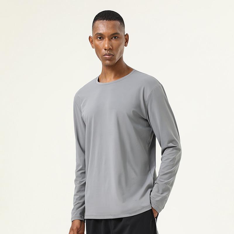 Men's High-Elastic Long Sleeve Running T-shirt with Thumb Holes - Autumn/Winter