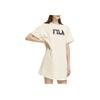 New FILA Short Sleeved Dress Women's Milk Salt White F11W329315FIV