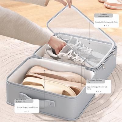 Waterproof Shoe Storage Bags Large Capacity Space-saving Shoes Packaging Pouch Breathable Zipper Shoe Organizer Closet Organizer
