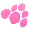 Set of 6 Silicone Fondant Moulds Silicone Molds Chocolate Mould Leaves Shape Cake for Rim Decoration Gadgets Baking Supp