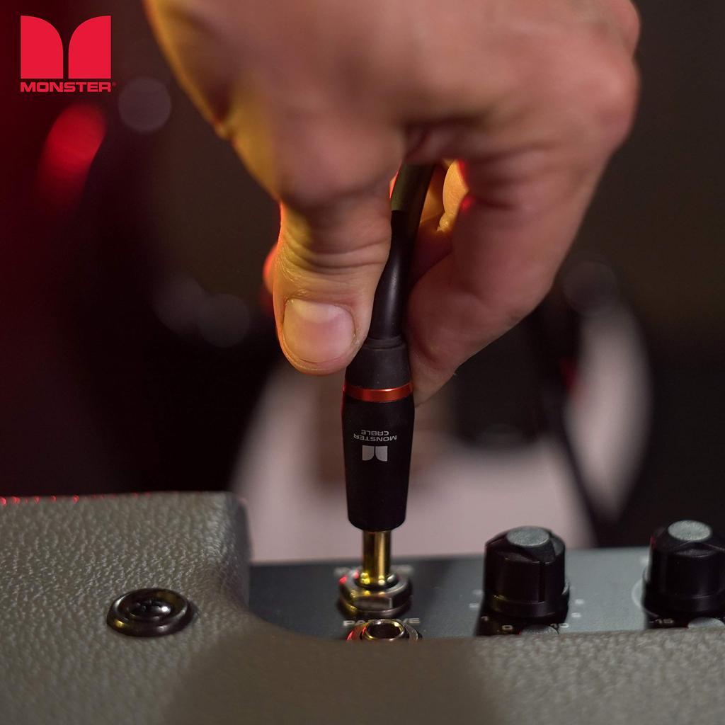 MONSTER CABLE BASS2-21 600550, 21ft Straight X Straight Plug, M, for Bass Guitar, Instrument Cable