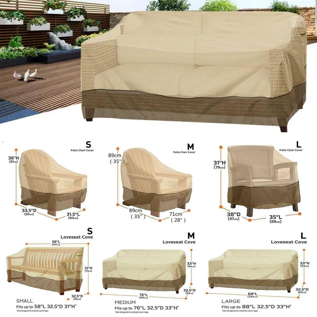 Outdoor Sofa Covers Chair Couch Patio Garden Furniture Protectors Waterproof Multi-size