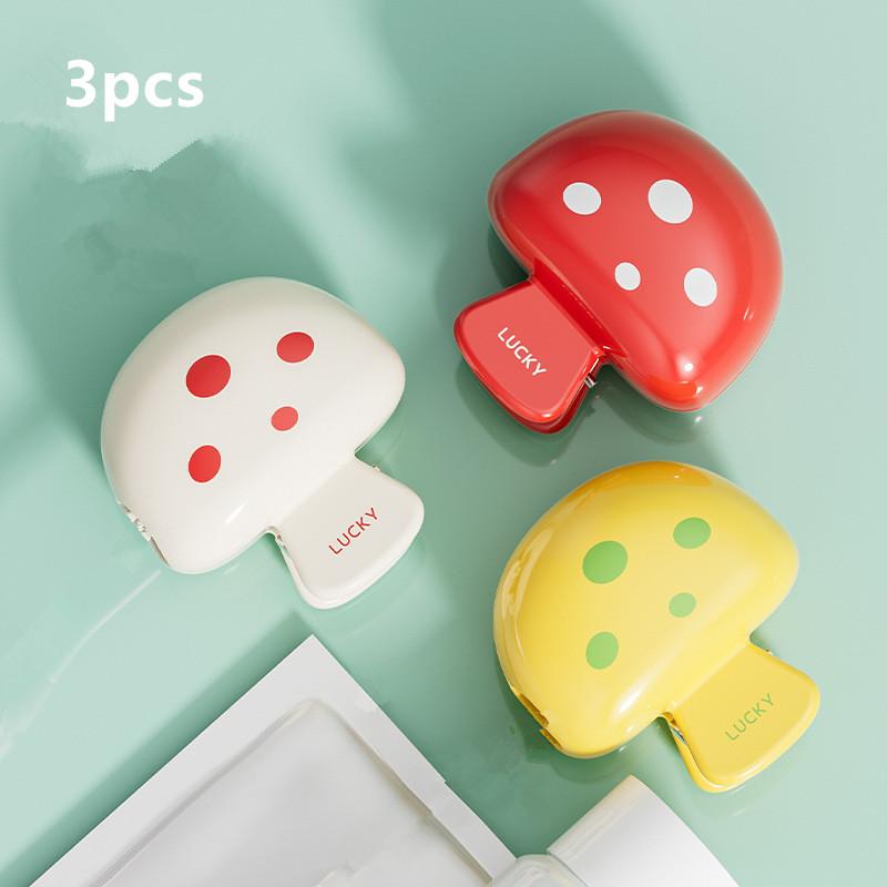 Mushroom-Design Toothbrush Cover With Dust Cap Brush Protective Cover Portable Plastic Clip For Home Travel Use Compact