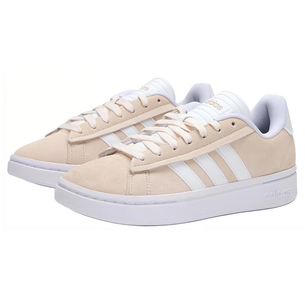 Adidas Grand Court Alpha Comfortable Versatile Shock Absorbing Non-Slip Durable Low-Top Tennis Shoes Women Sneakers Light-Khaki IH0855