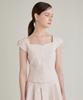 TOWAV Lenne Heart Neck Blouse_Pale Pink