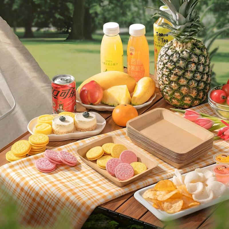 ChuanYe Disposable Rectangular Paper Plates
