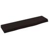 Wall Shelf Dark Brown 40 X 10 X 2 Cm Solid Oak Treated