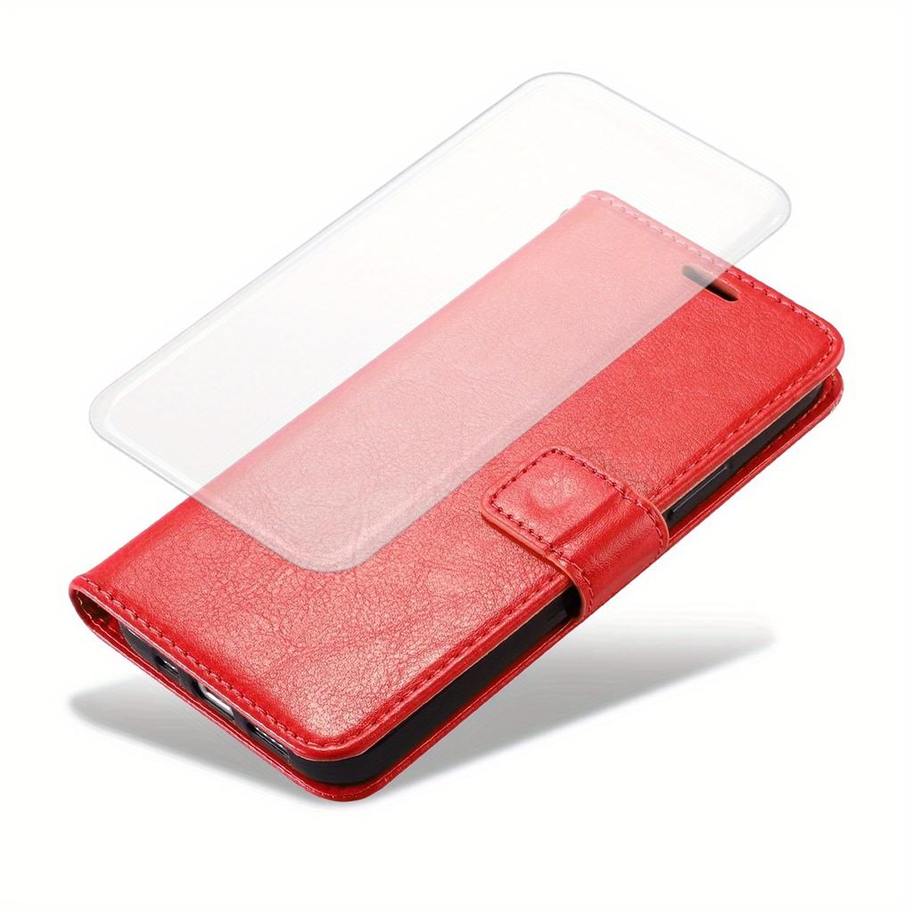 Flip PU Wallet Leather Case + Tempered Glass Screen Protector for Samsung Galaxy S25 Edge S24 Plus S23 Ultra S22 S21 S20 FE Card Holder & Kickstand