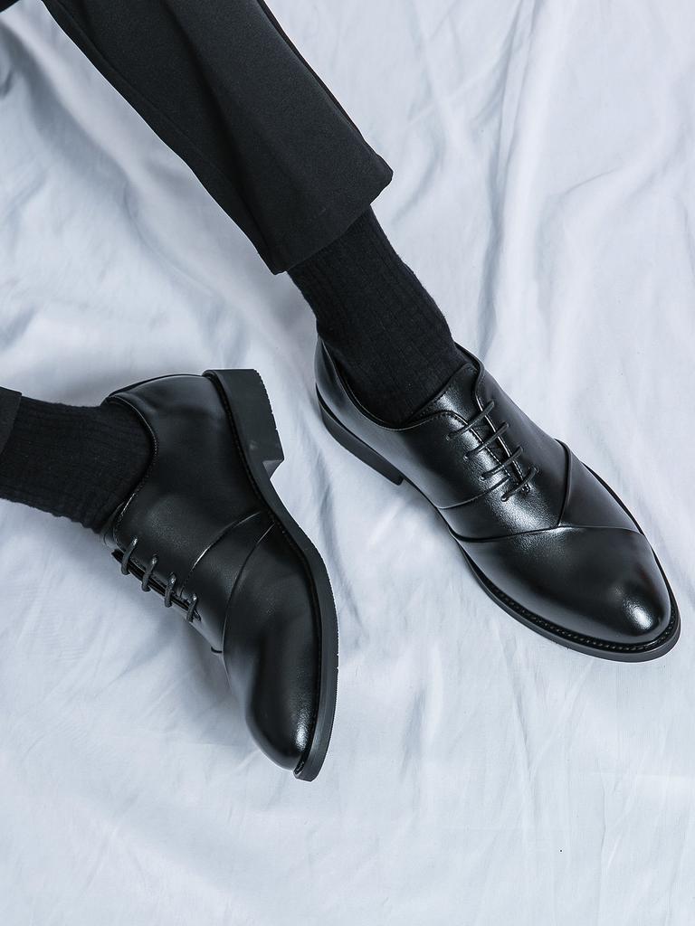 Pánské luxusní kožené společenské boty originálního designu, formální oxfordské boty do kanceláře, pánské společenské boty na večeři, svatební boty pro ženicha