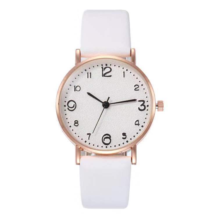 Simple Digital Face Ultra-Thin Shell Alloy Belt Watch, Multi-Color Face And Color Ribbon Fashion Women'S Watch, Quartz Watch