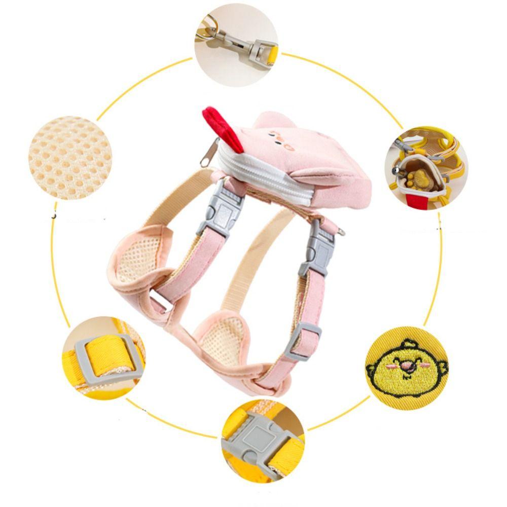 With Backpack and Leash Dog Leash Set Soft Cat Chest Strap  Small and Medium Dogs