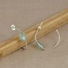 Aqua Chalcedony Hoop Earrings, 925 Sterling Silver Earrings, Natural Blue Gemstone Earrings, Minimalist Dangle Earrings, Boho Jewelry