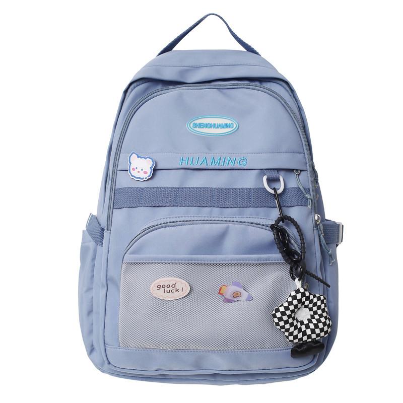 Schoolbag New Middle School Schoolbag Fashion Ins College Style Large Capacity Backpack Korean Version of Leisure Travel Backpack