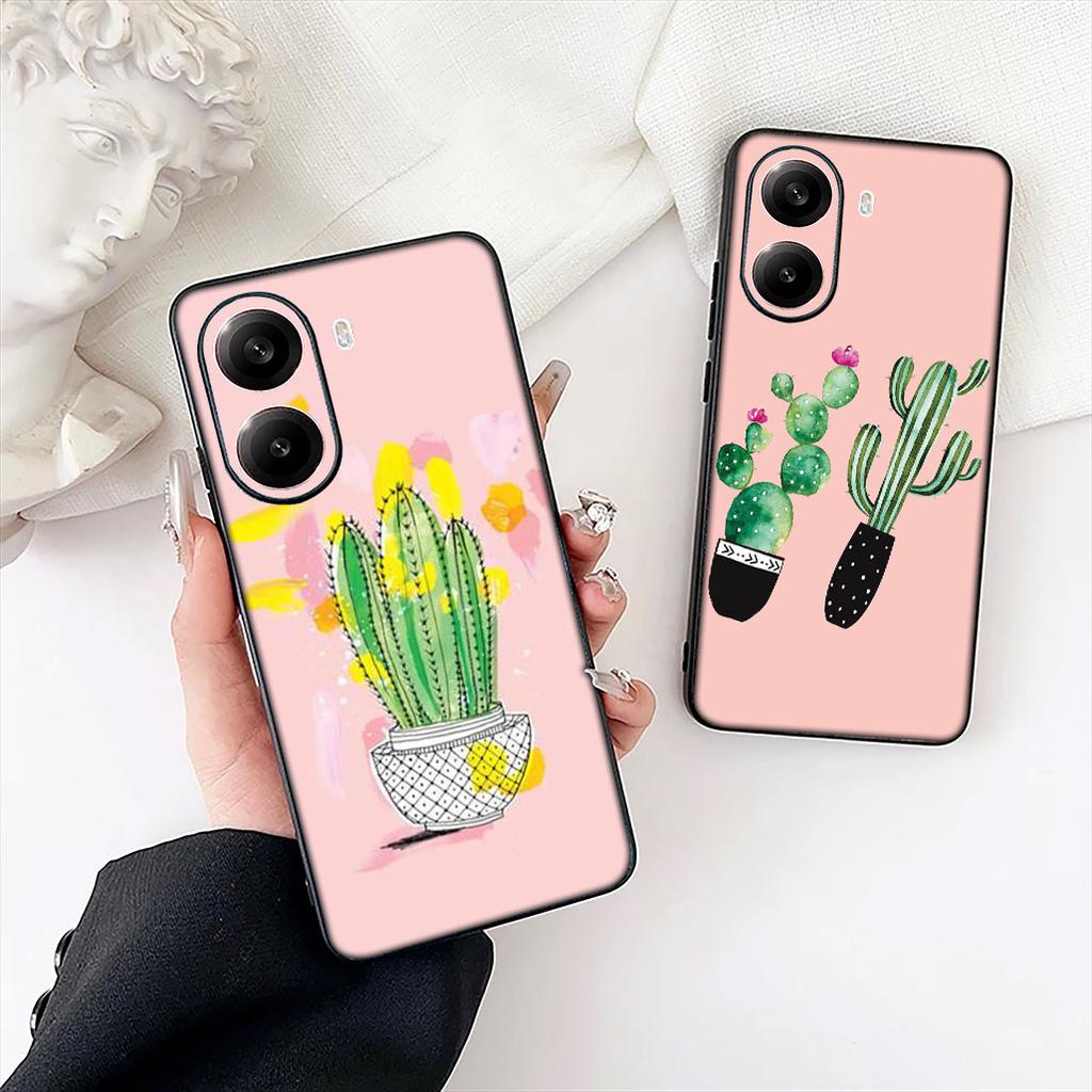 Cactus Wallpaper Phone Cover for Samsung Galaxy S25 Edge S24 S23 FE Plus Ultra A16 A15 A55 A57 5G Protective Case