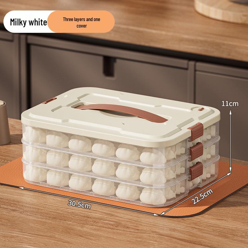 

Вместительная многослойная герметичная коробка для хранения пельменей и вонтонов для заморозки Time Dumpling Box