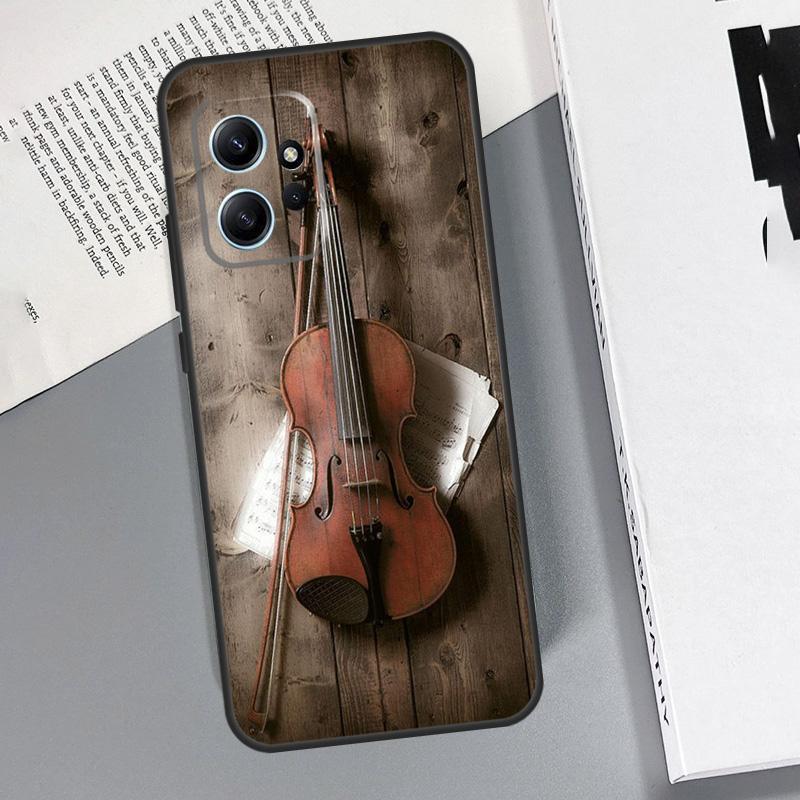 Elegant Violins Bow Sheet Music Case For Xiaomi Redmi Note 14 Pro 10 11 12 13 15 Pro Cover For Redmi 15 13C 12C 10C 14C 15C
