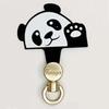 Cartoon Panda Phone Tether Tab Safety Connecter Detachable Mobile Phone Gasket Cat Dog Metal Ring Cellphone Lanyard Patch