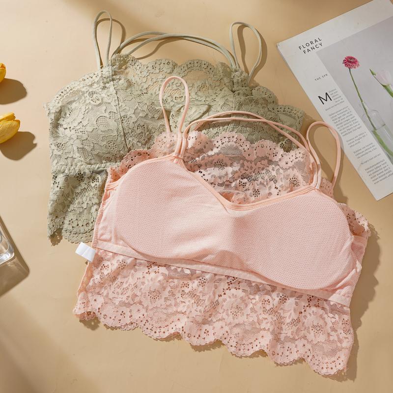 Summer Lace Wrapped Chest Tube Top Sexy Beautiful Back Camisole Women's Outerwear Inner Anti-exposure Underwear