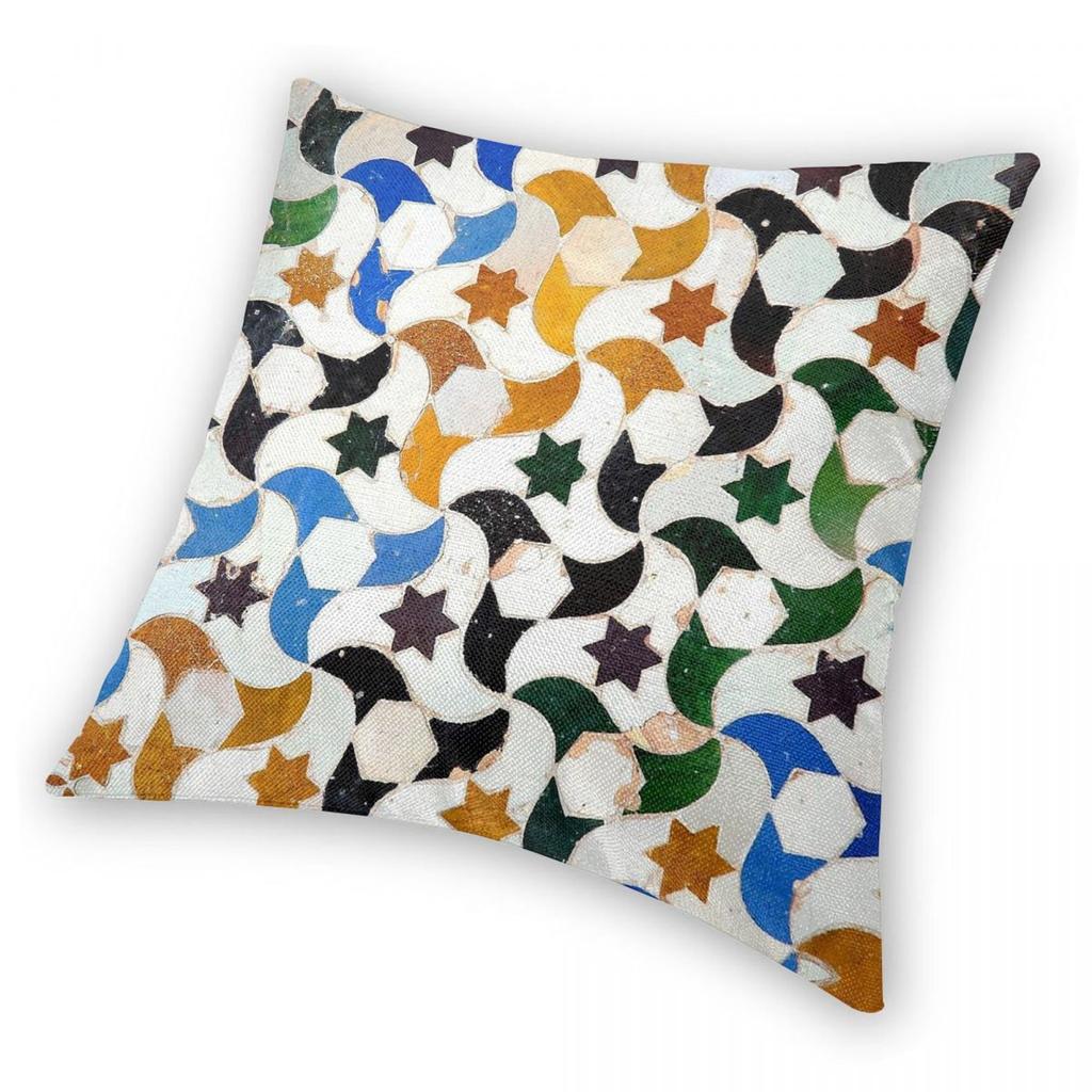 Alhambra Tile Spain Pillowcase Polyester Linen Velvet Creative Zip Decor Pillow Case Car Cushion Cover