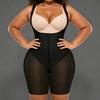 Body gainant à braguette zippée pour femmes Post-partum Faja Contrôle du ventre Rehaussement des hanches Shapewear Respirant Bretelles réglables Contrôle fort Sans couture