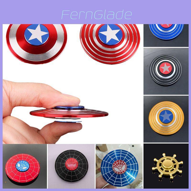Fidget spinner di Capitan America dai colori vivaci con rotazione ad alta velocità per alleviare lo stress