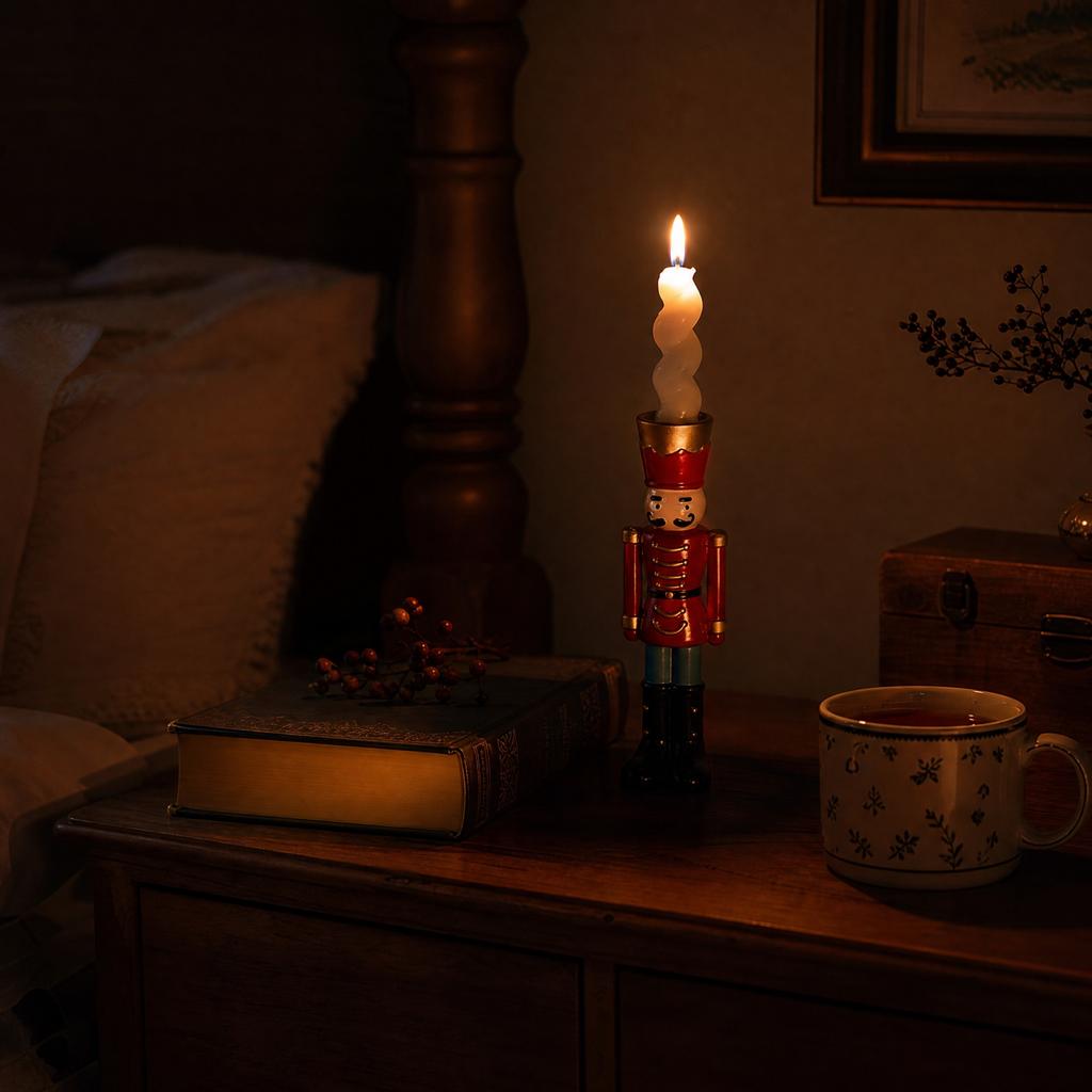 Christmas Soldier Candle Holder - Holiday Decorative Ornament for Home Decor