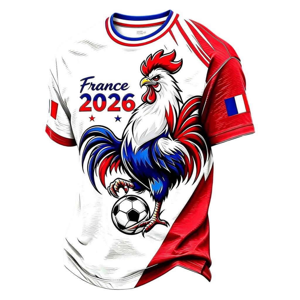 Men's Classic Crew Neck Short Sleeve T-Shirt Soccer Graphic Print Lightweight Casual Top for Everyday Wear