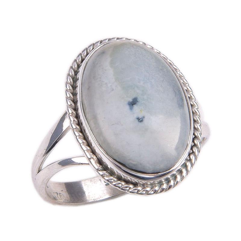 Natural Owyhee Opal Gemstone 925 Solid Sterling Silver Jewelry Ring Size 9 K8s17
