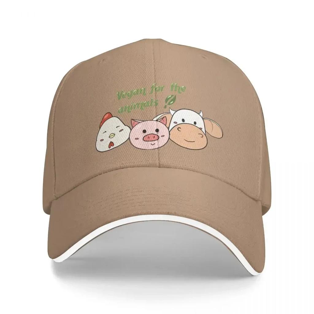 Vegan for the Animals Baseball Cap Trucker Hat Luxury Cap Big Size Hat For WoWoUnisex WoUnisexs