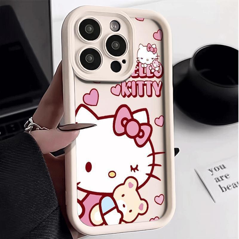 Explosive TEMU/Xiyin/TikTok Sanlio TK Cat Hello Kitty for Apple 16 Mobile Phone Case Ladder