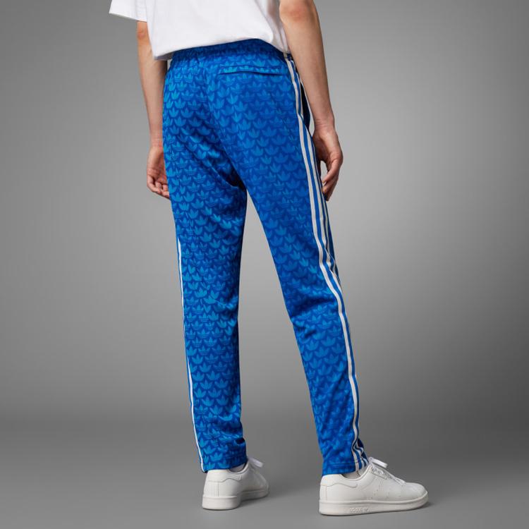 Adidas Originals Kleeblatt-Logo Bestickte Elastische Taille Freizeithose Herren Unterteile Blau IP6983